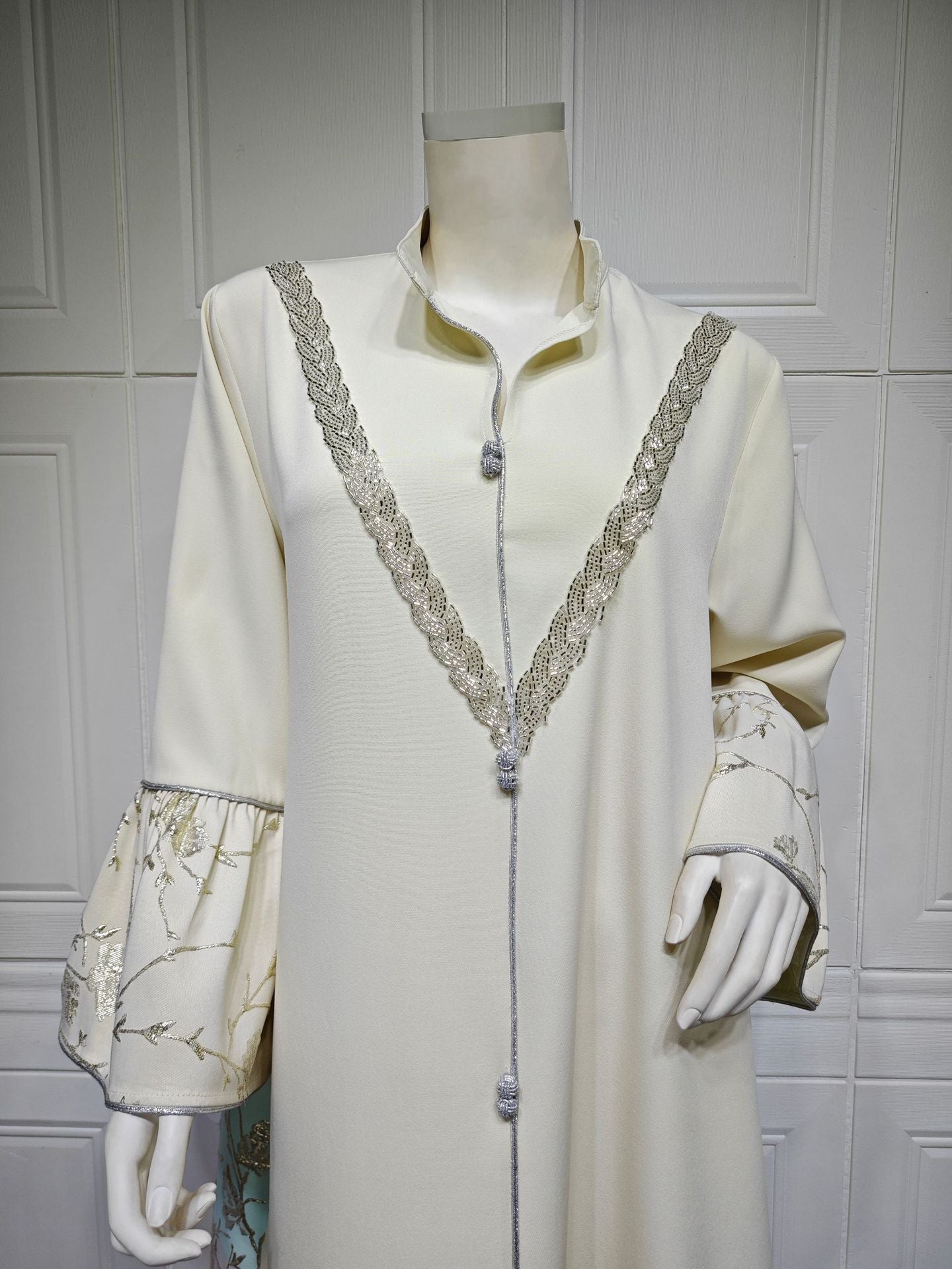 Golden Bloom Pastel Gradient Abaya