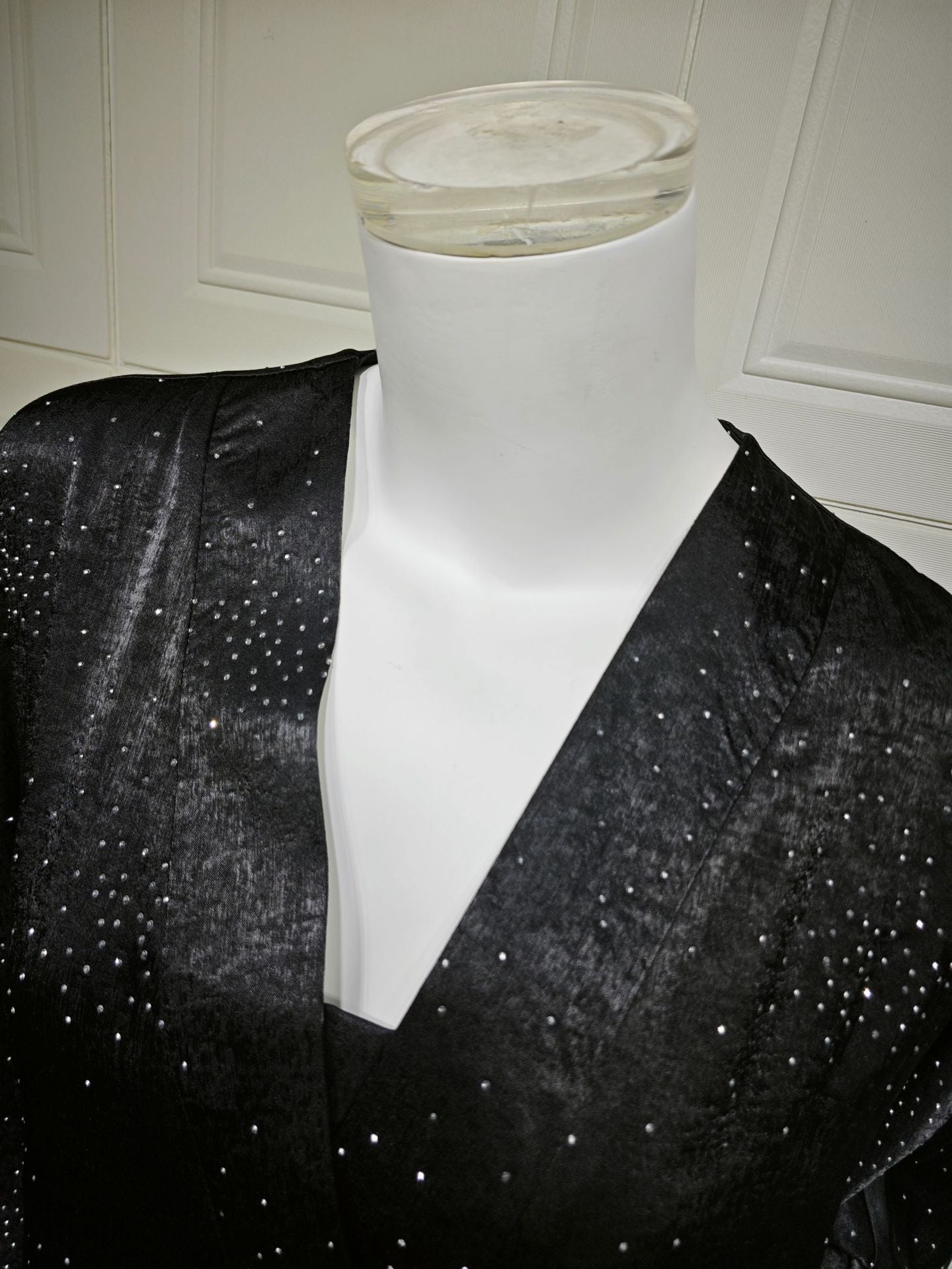 Celestial Elegance Velvet Diamante Abaya Dress